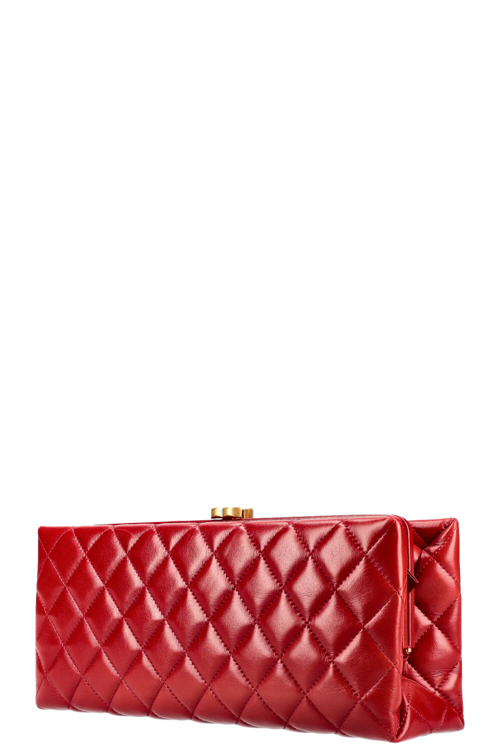 CHANEL Clutch Quilted Red