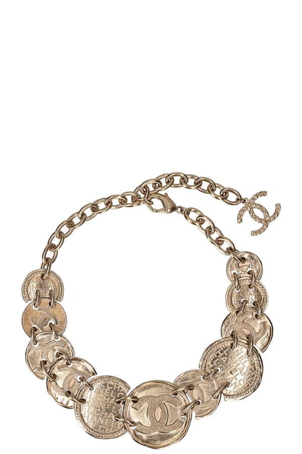 CHANEL Collier Monnaie Champagne Prefall 2016