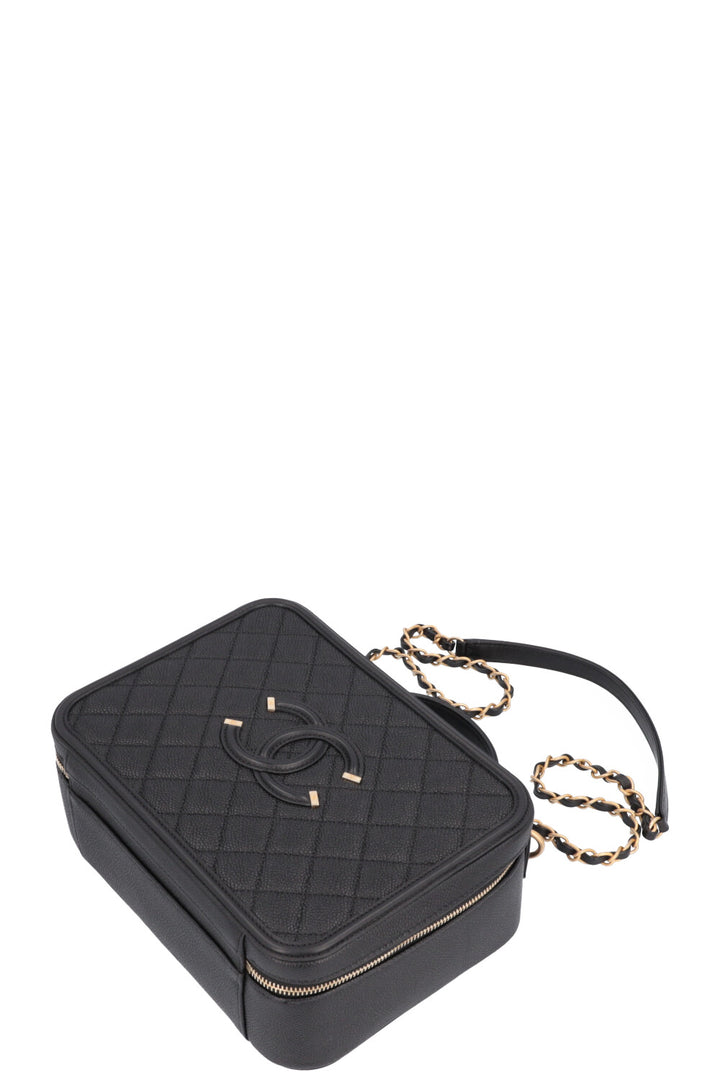 CHANEL CC Filigree Vanity Case Large