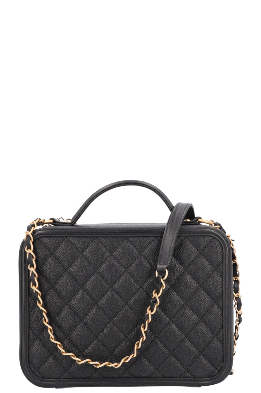 CHANEL CC Filigree Vanity Case Large