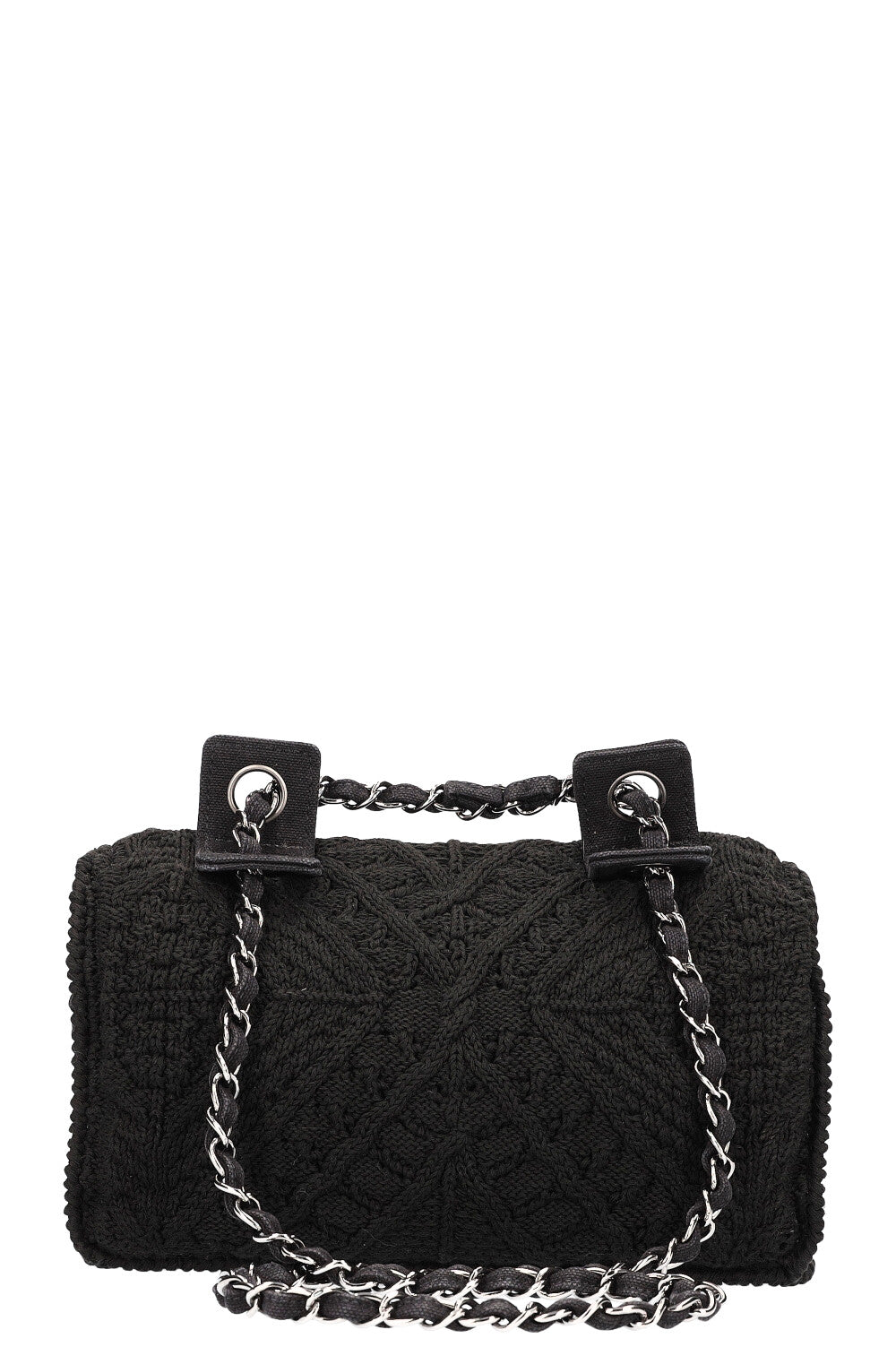 Sac à rabat en crochet CHANEL