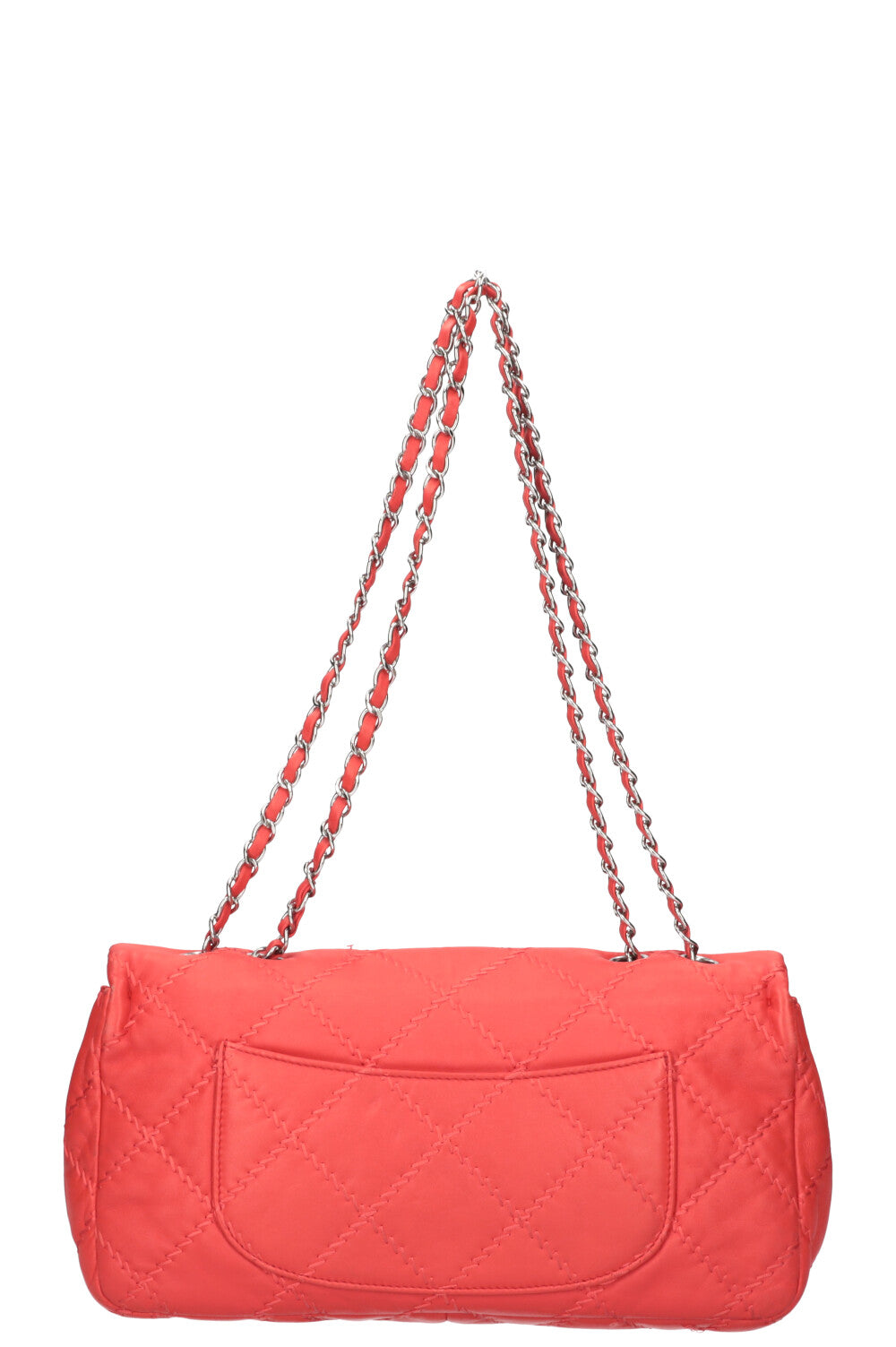 CHANEL Single Flap Bag Red