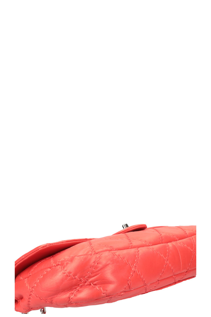 CHANEL Single Flap Bag Red