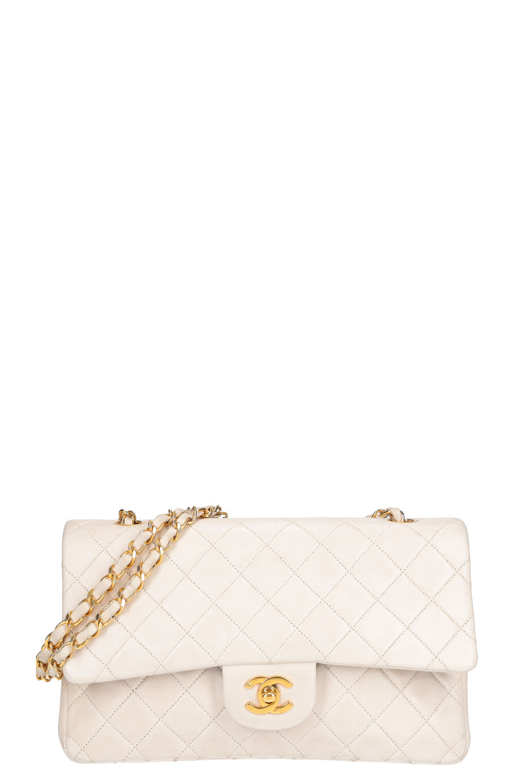 Chanel White Small Classic Double Flap Bag – Dina C's Fab and