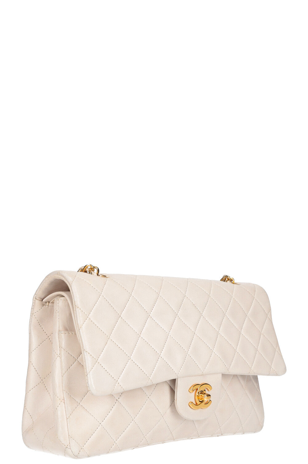 CHANEL Double Flap Bag White