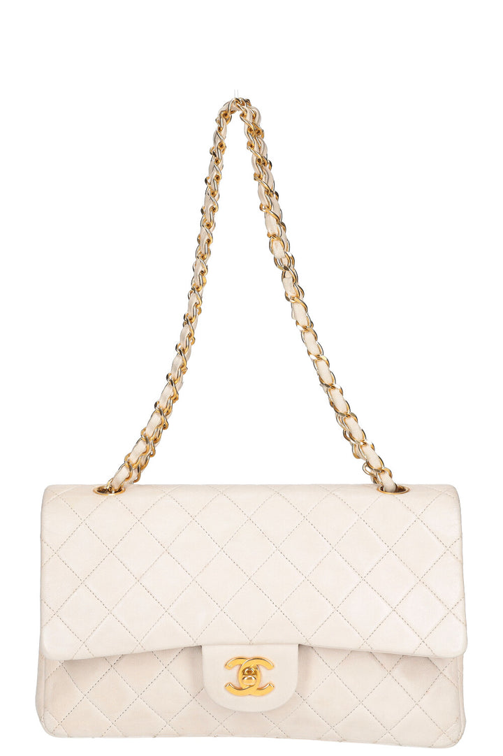 CHANEL Double Flap Bag White