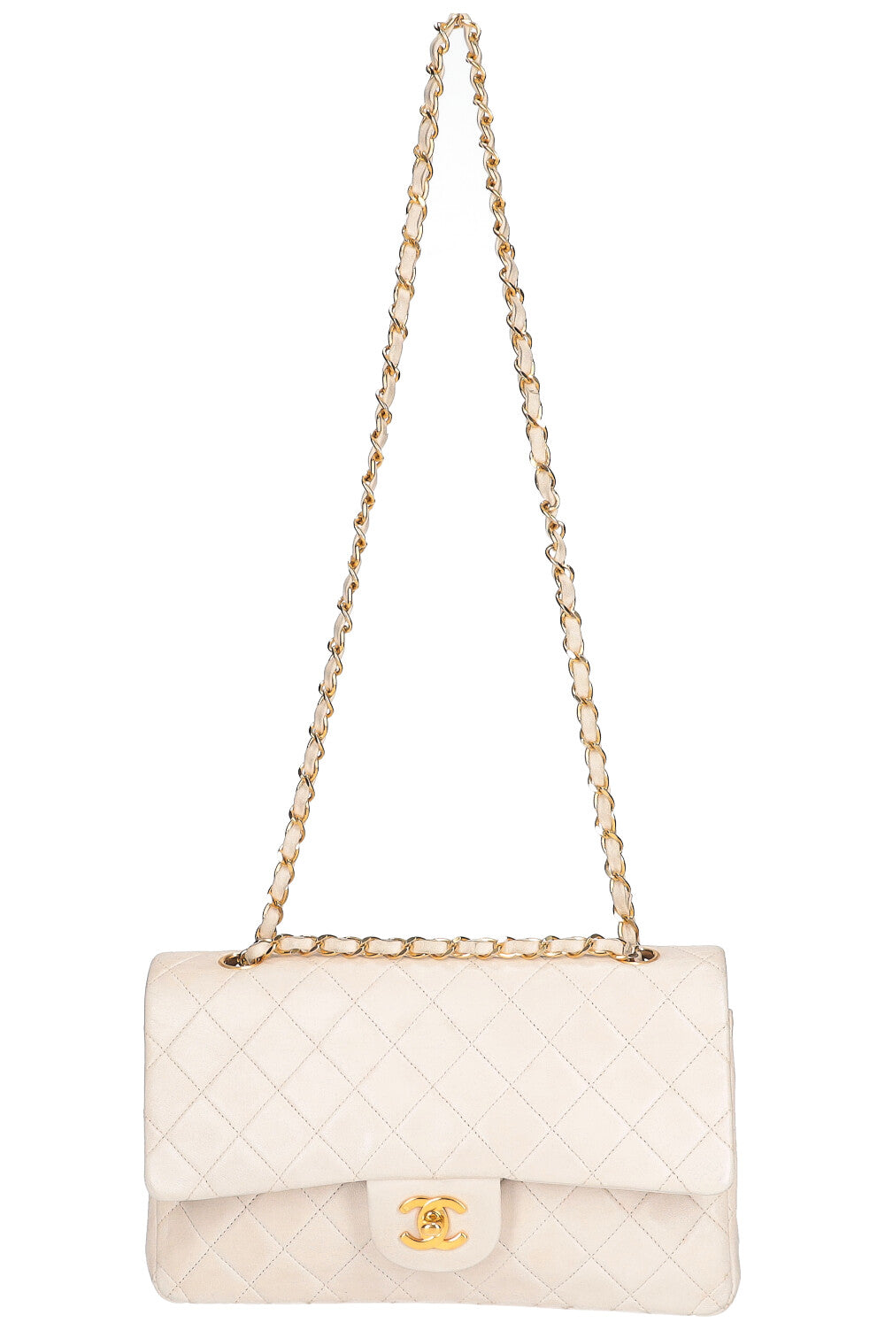 CHANEL Double Flap Bag White