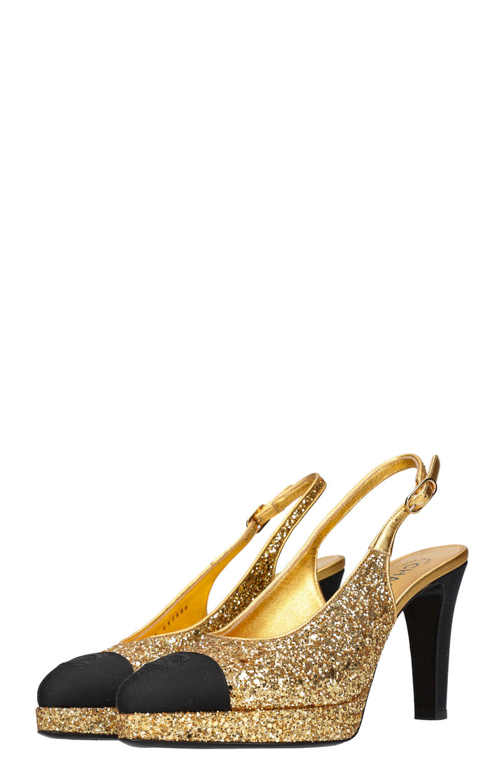 CHANEL Platform Slingbacks
