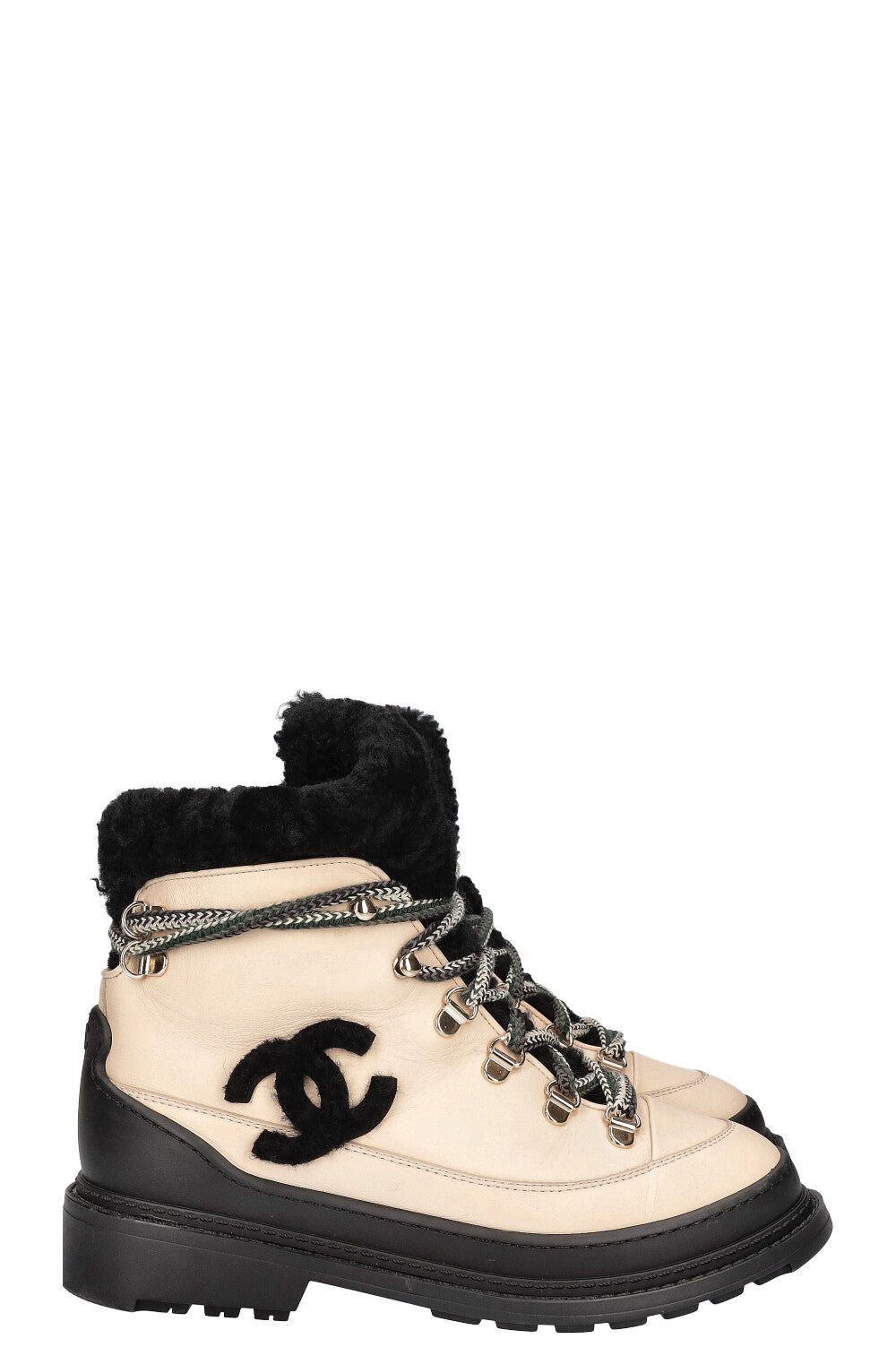 CHANEL Hiking Boots Ivory