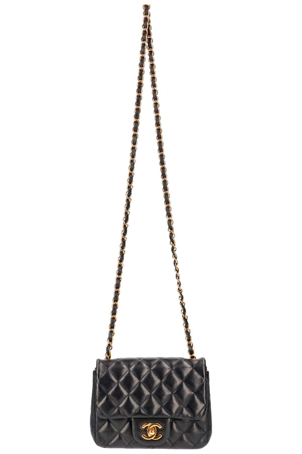 CHANEL Mini Square Flap Bag Black