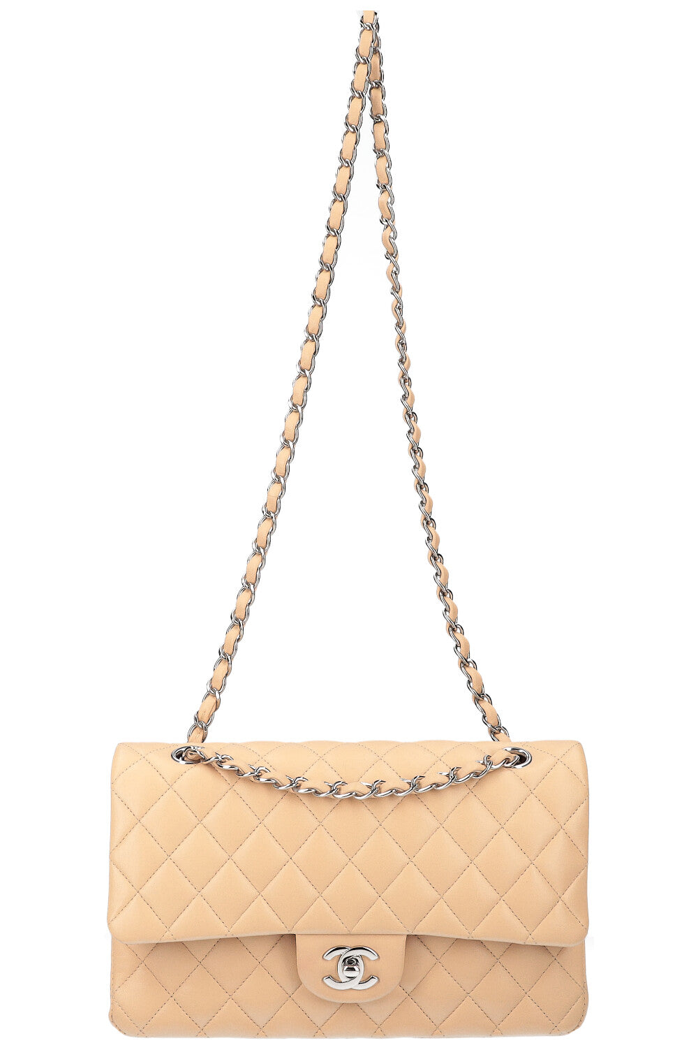 Chanel Double Flap Bag Medium Beige 2019