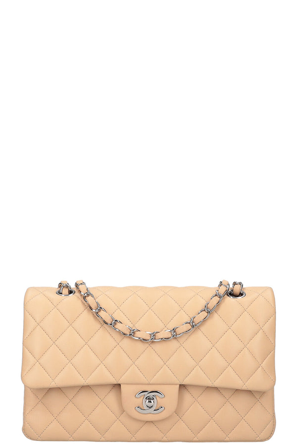 CHANEL Sac à Double Rabat Moyen Beige 2019