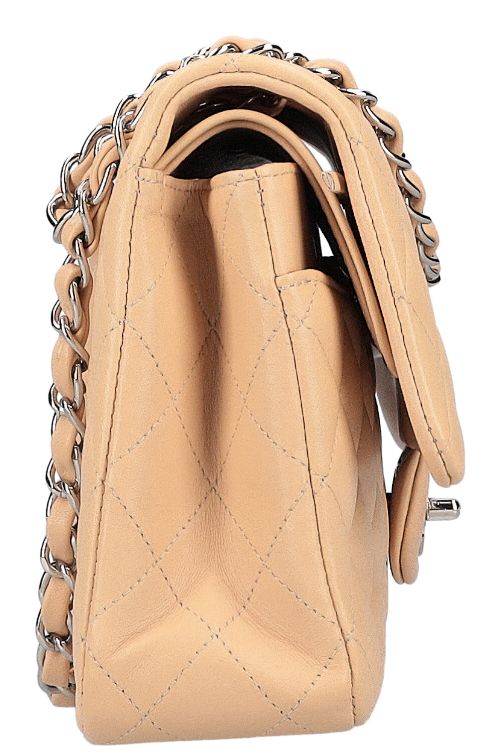 CHANEL Sac à Double Rabat Moyen Beige 2019