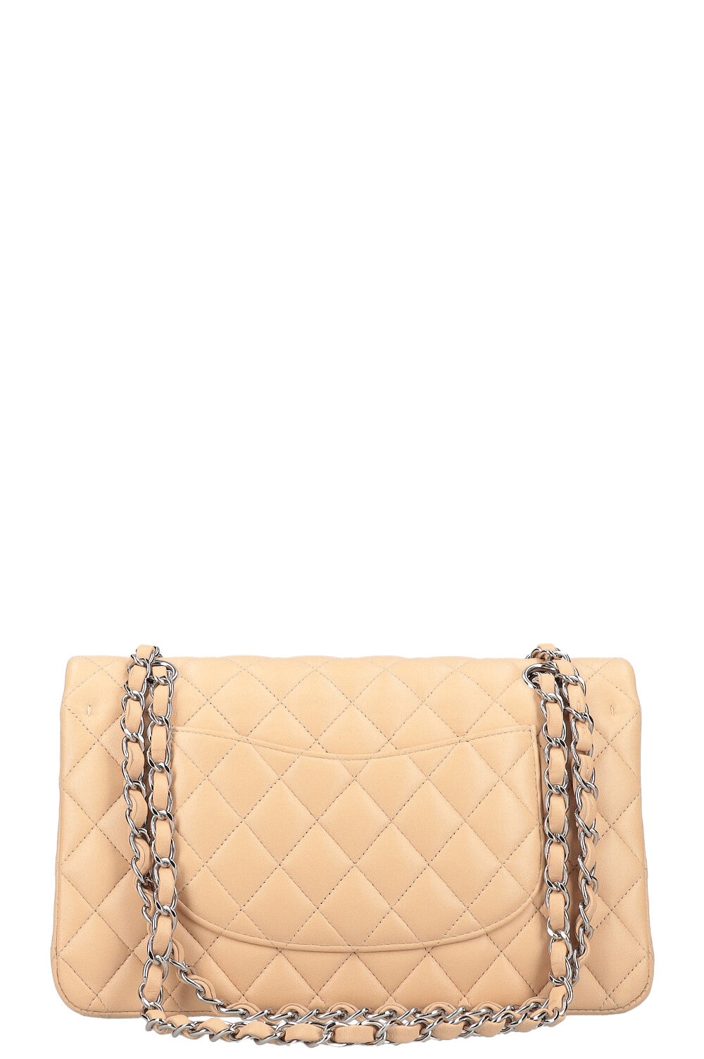 CHANEL Sac à Double Rabat Moyen Beige 2019
