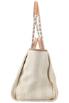 CHANEL Deauville Bag Medium Raffia Beige