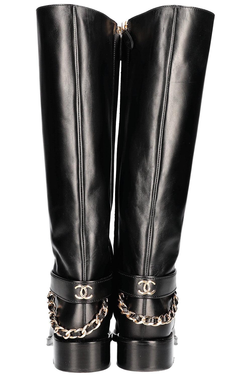 CHANEL Boots Chain Black