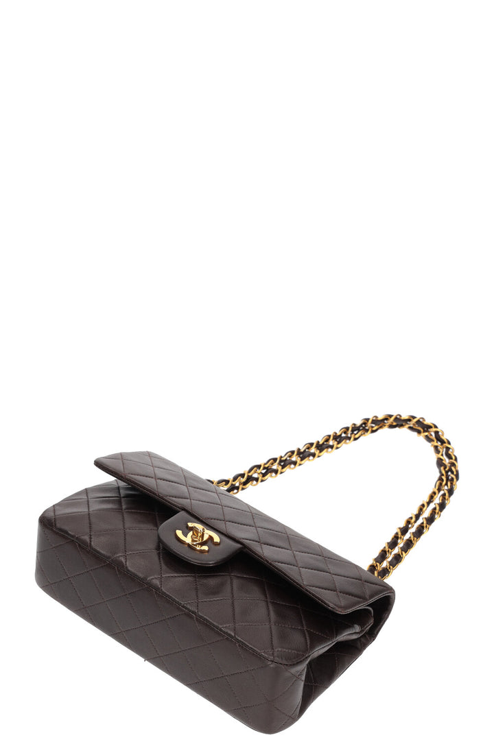 CHANEL Small Double Flap Bag Brown