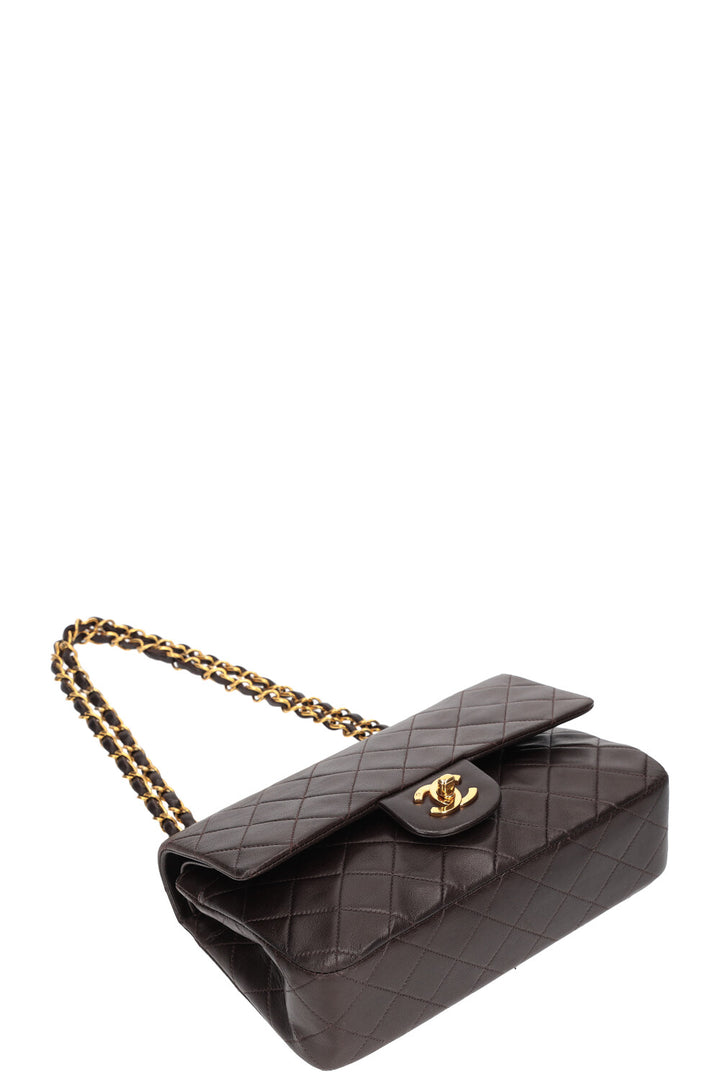 CHANEL Small Double Flap Bag Brown