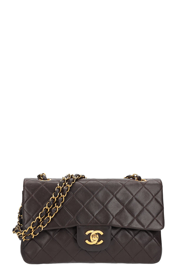 Chanel Double Flap Bag Brown Gold
