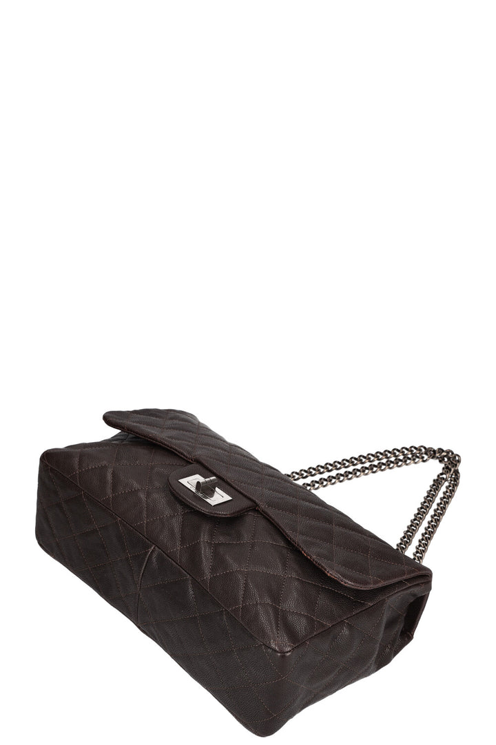 CHANEL 2.55 Single Flap Bag Caviar Brown