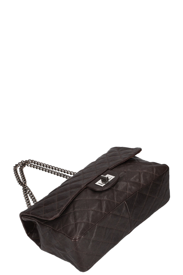 CHANEL 2.55 Single Flap Bag Caviar Brown