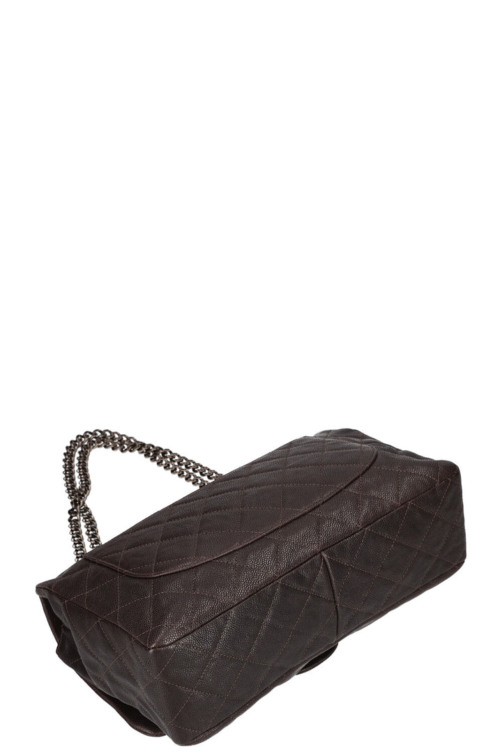CHANEL 2.55 Single Flap Bag Caviar Brown