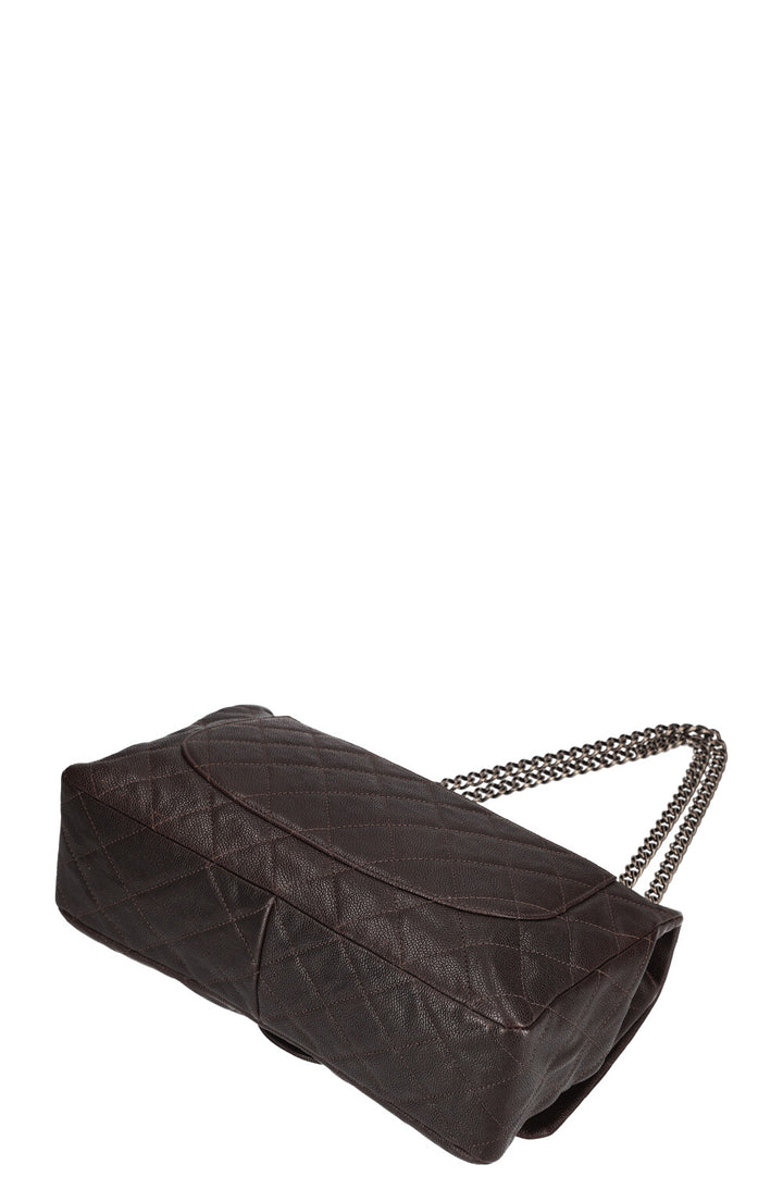 CHANEL 2.55 Single Flap Bag Caviar Brown