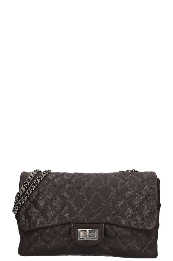 CHANEL 2.55 Single Flap Bag Caviar Brown