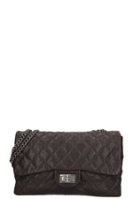 CHANEL 2.55 Single Flap Bag Caviar Brown