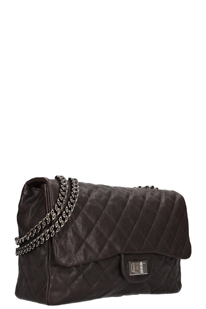 CHANEL 2.55 Single Flap Bag Caviar Brown