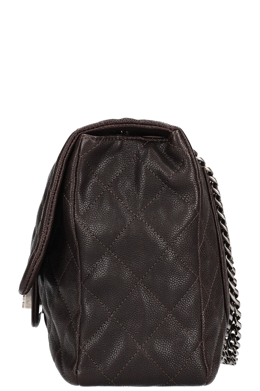CHANEL 2.55 Single Flap Bag Caviar Brown