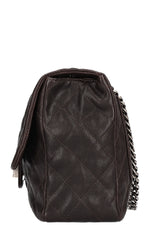 CHANEL 2.55 Single Flap Bag Caviar Brown