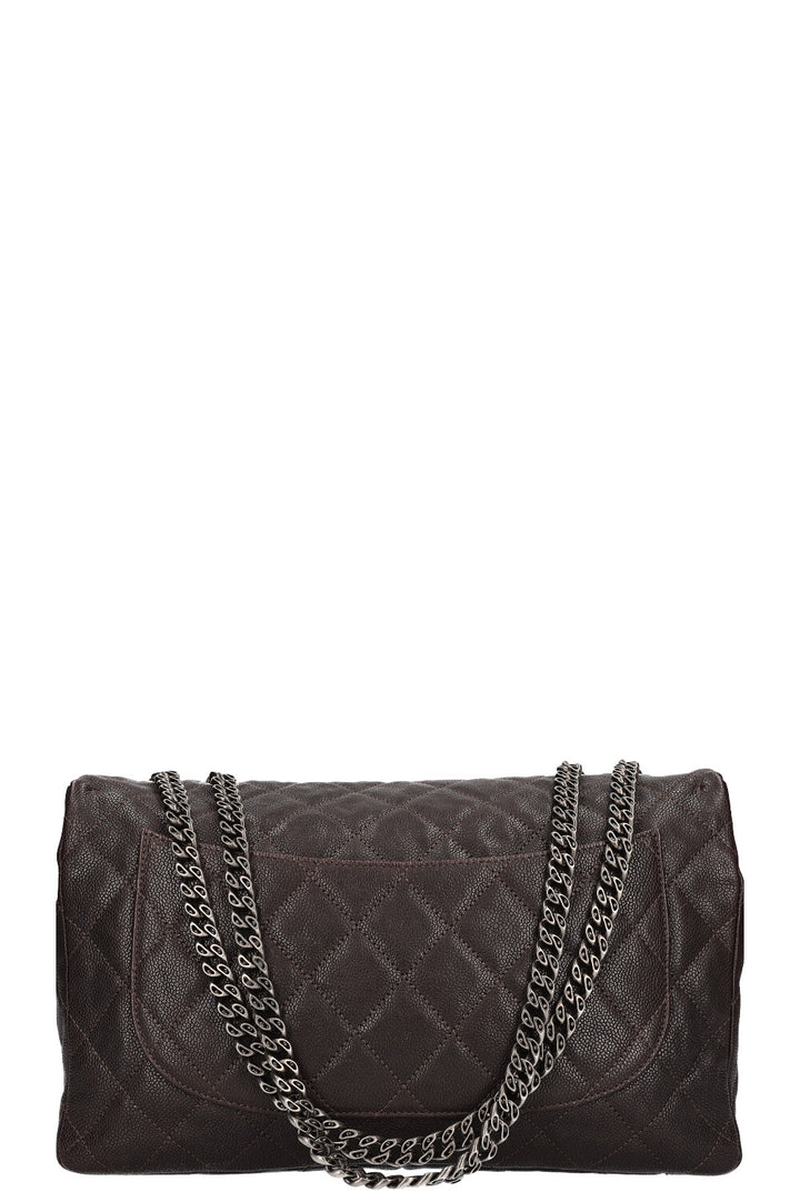 CHANEL 2.55 Single Flap Bag Caviar Brown