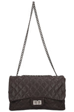 CHANEL 2.55 Single Flap Bag Caviar Brown