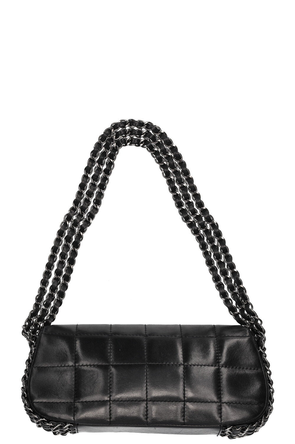 CHANEL Multichain  Chocolate Bar Flap Bag Black