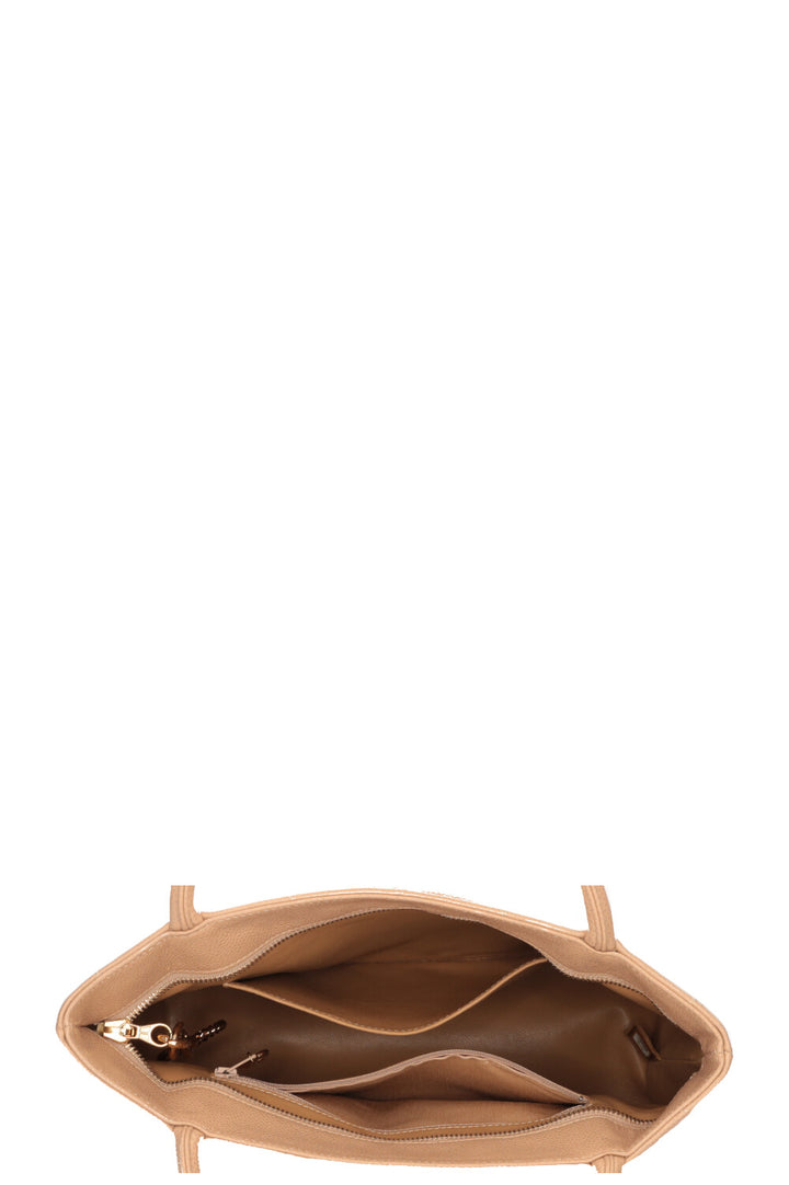 CHANEL Medaillion Tote Caviar Beige Jumbo