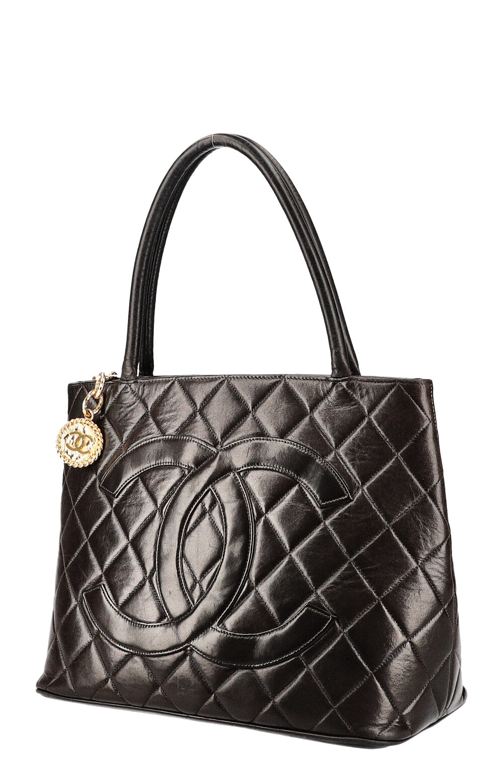 CHANEL Medaillon Tote Bag Black