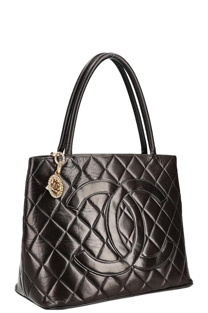 CHANEL Medaillon Tote Bag Black