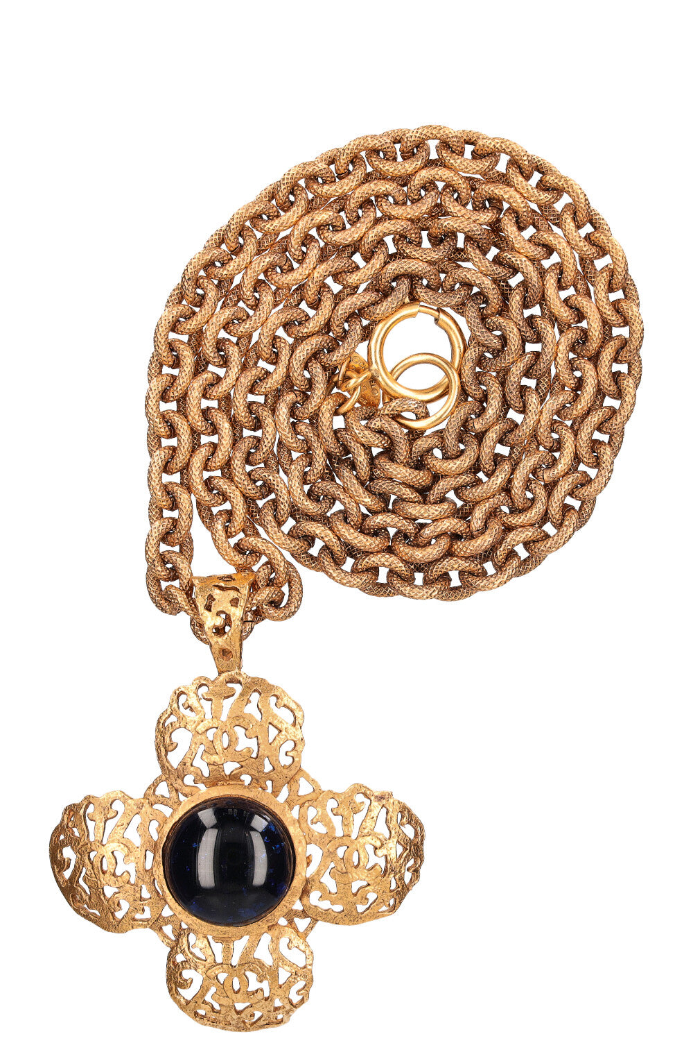 CHANEL Clover Necklace Gold Collection 25