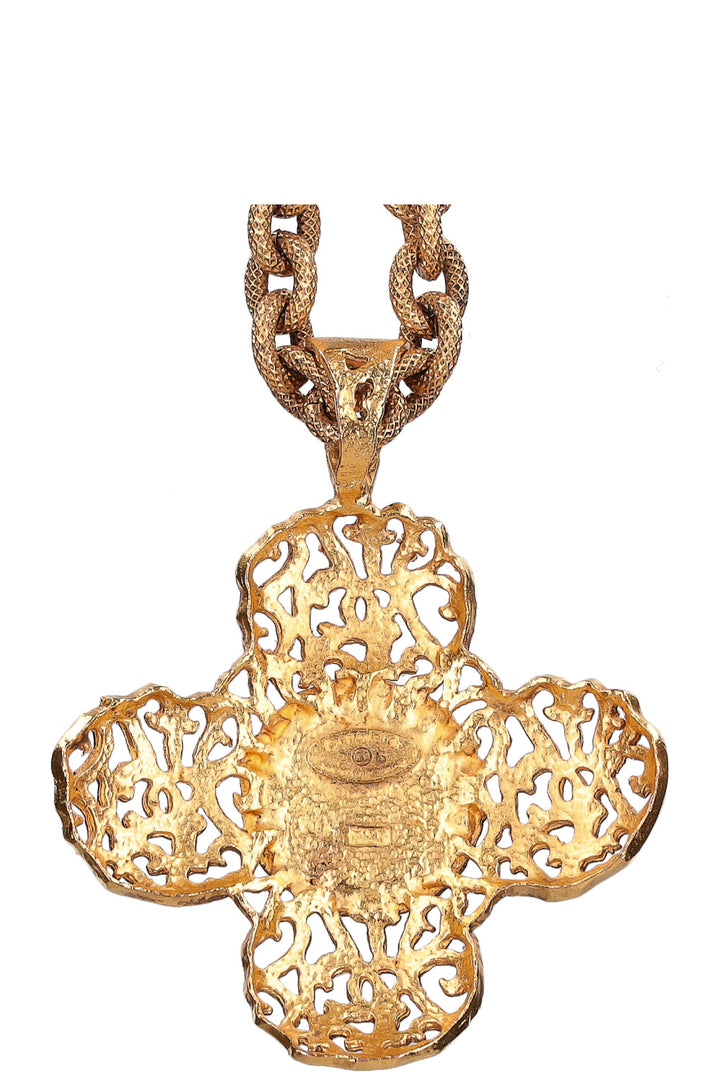 CHANEL Clover Necklace Gold Collection 25