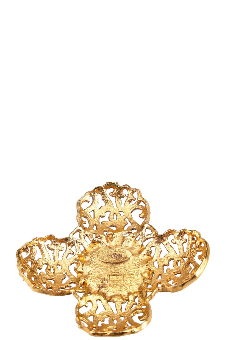 CHANEL Clover Necklace Gold Collection 25