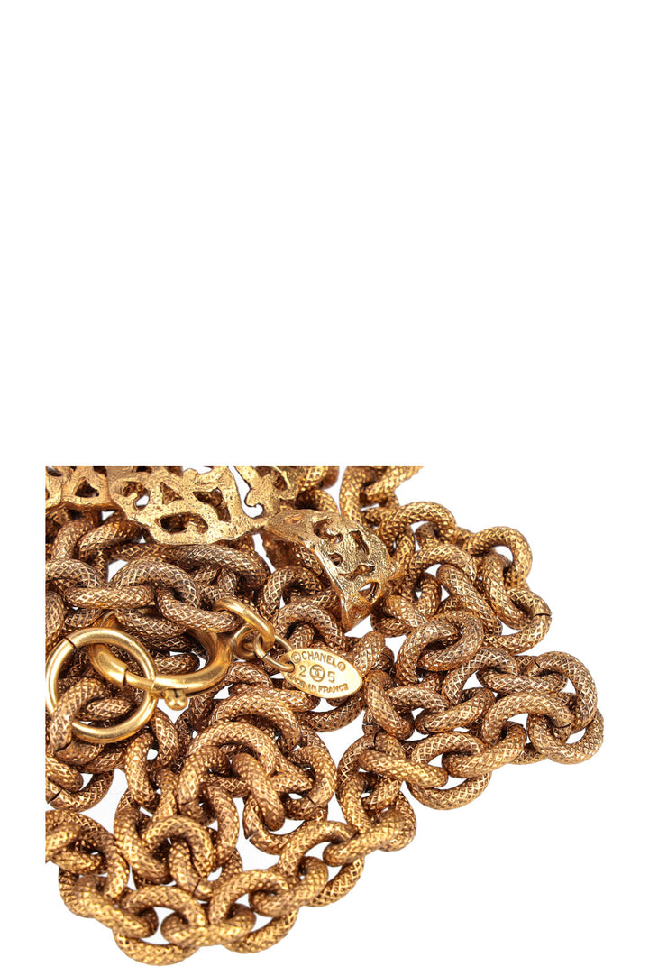 CHANEL Clover Necklace Gold Collection 25