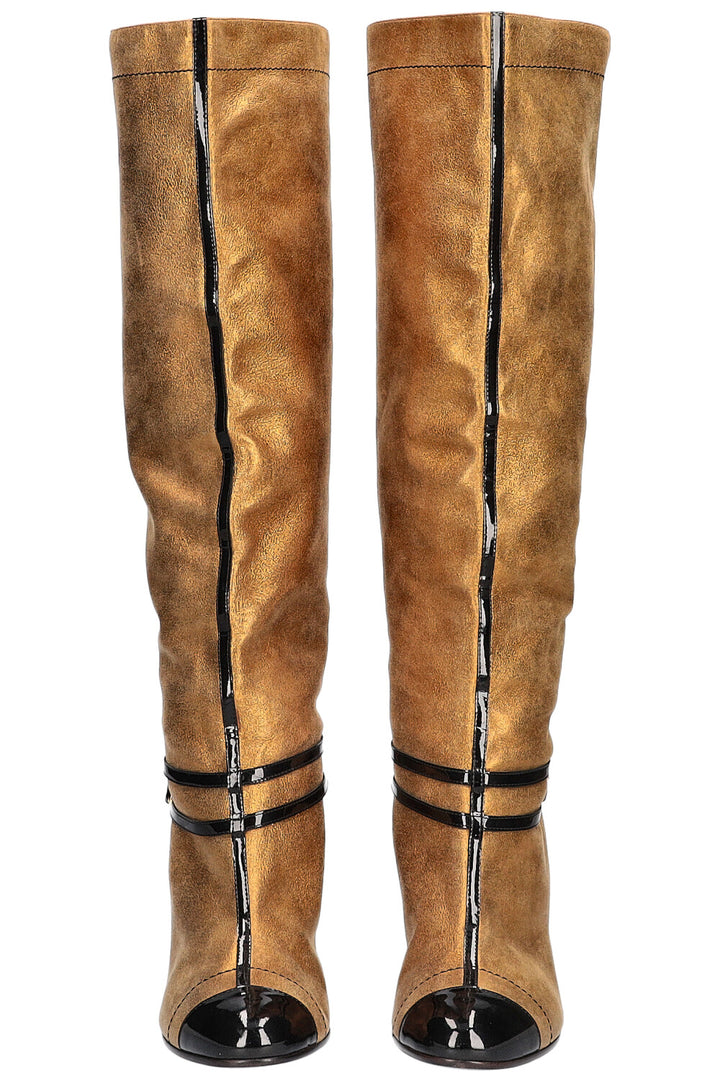 CHANEL Boots Gold