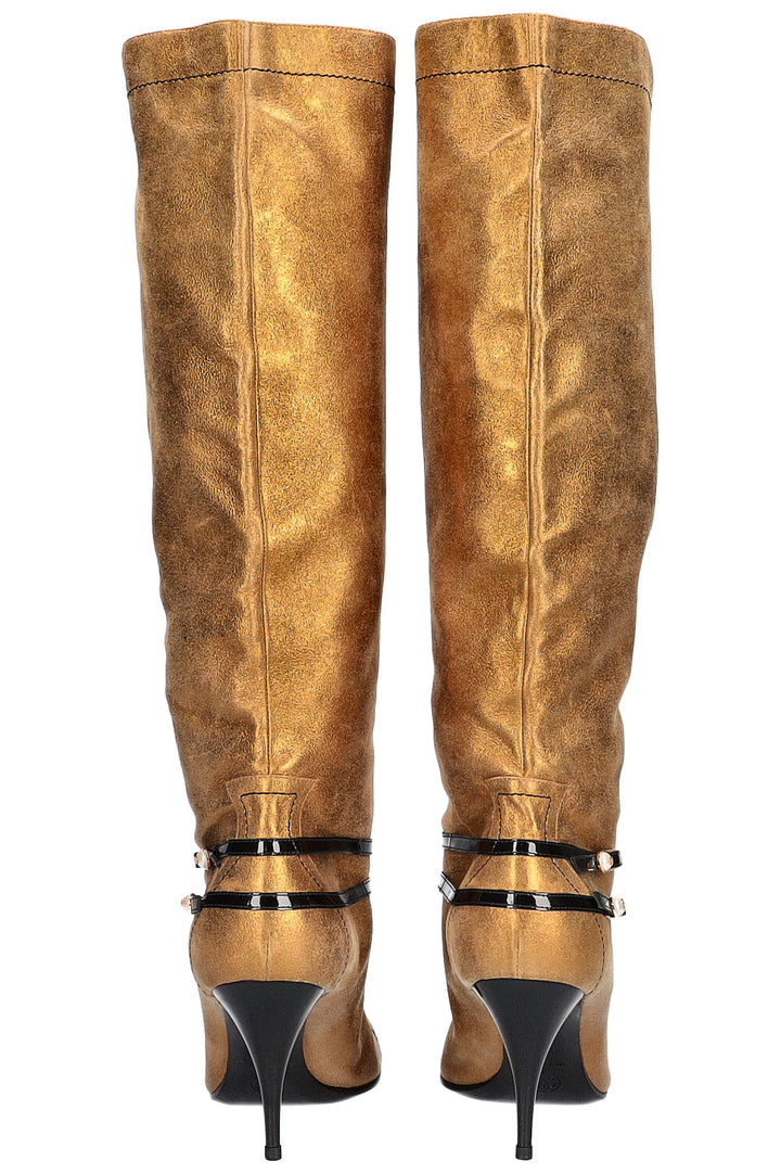CHANEL Boots Gold