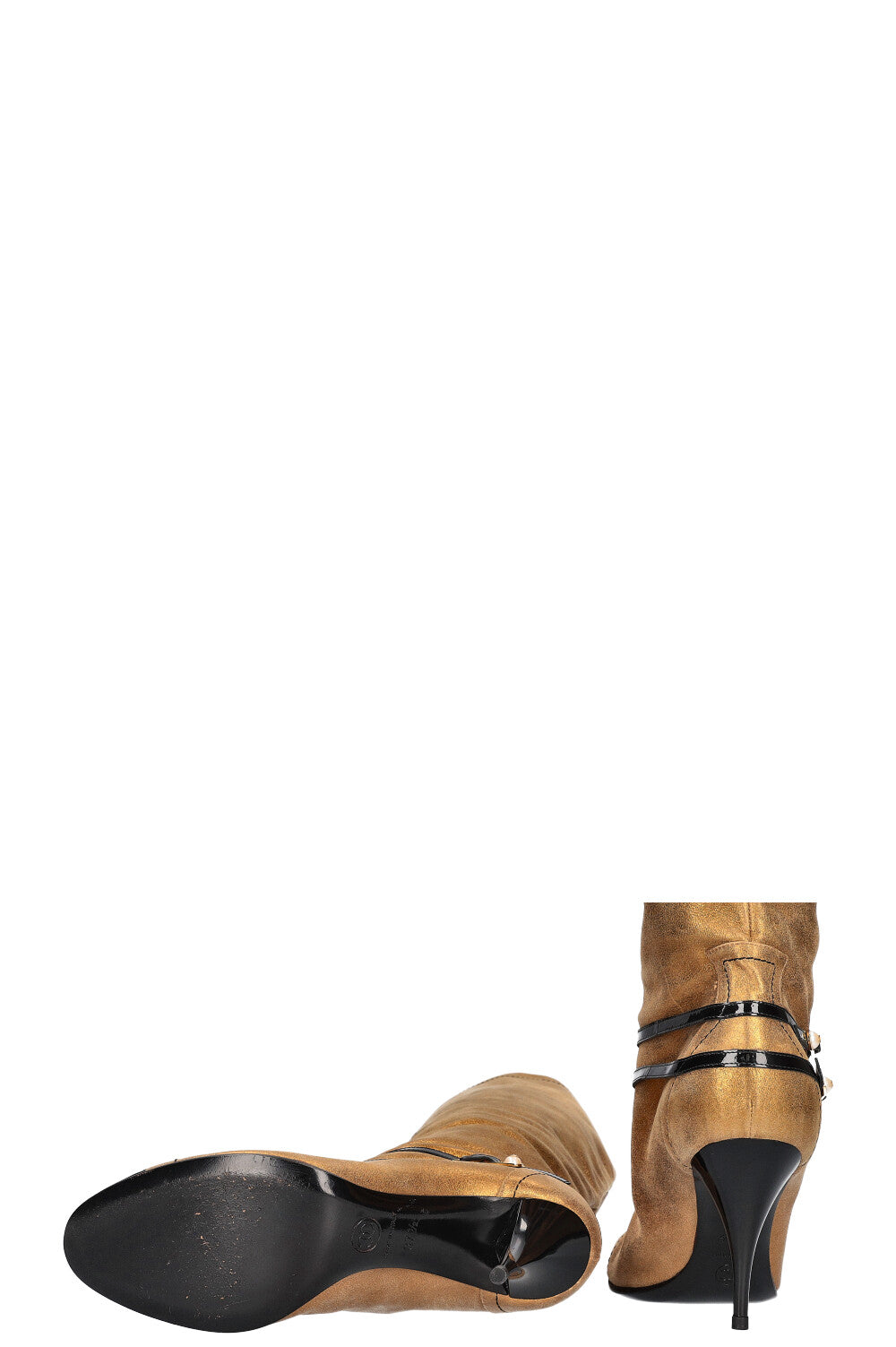 CHANEL Boots Gold