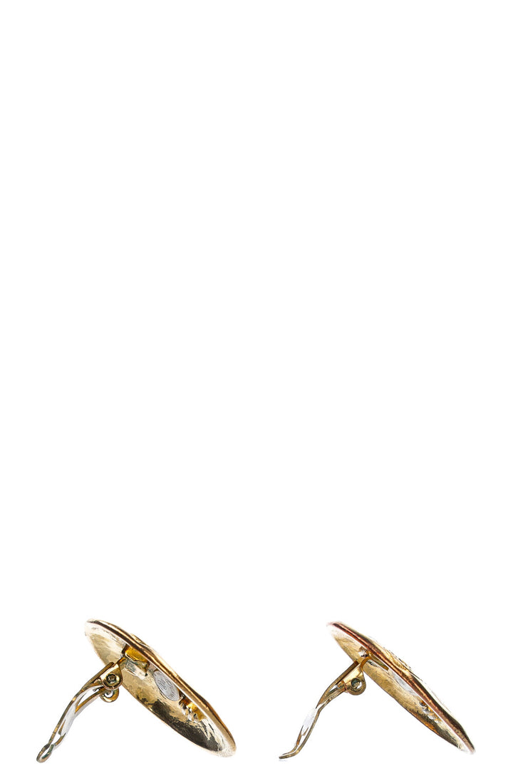 CHANEL Clip Earclips Gold 93P