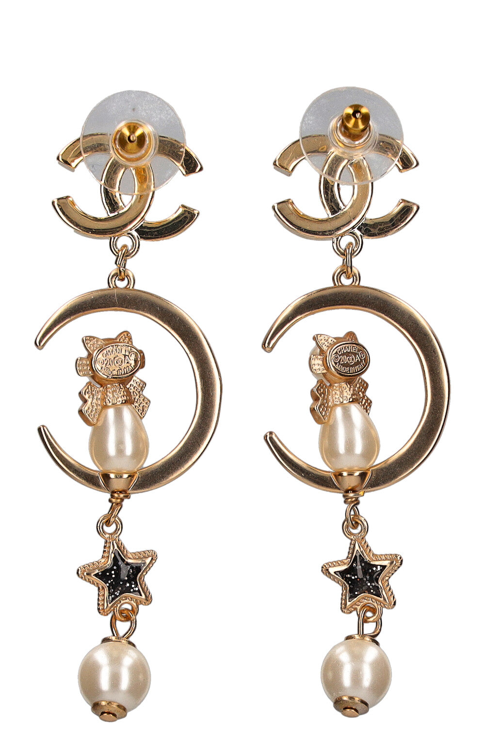 Chanel moon and star earrings shop