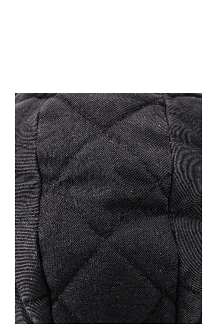 CHANEL Chain Ring Hobo Bag Quilted Jersey Anthracite