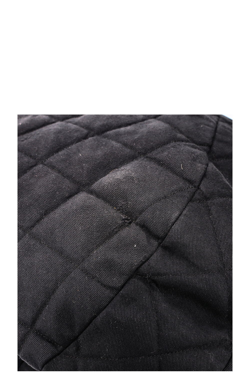 CHANEL Chain Ring Hobo Bag Quilted Jersey Anthracite