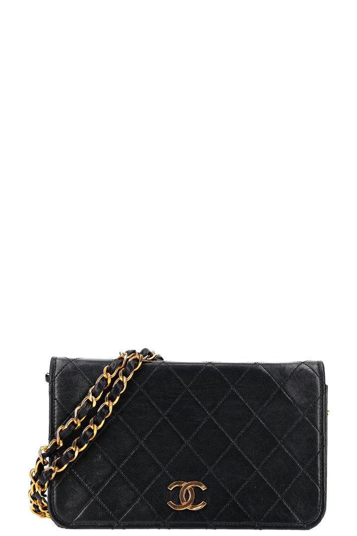 CHANEL Vintage Mini sac à rabat complet Noir
